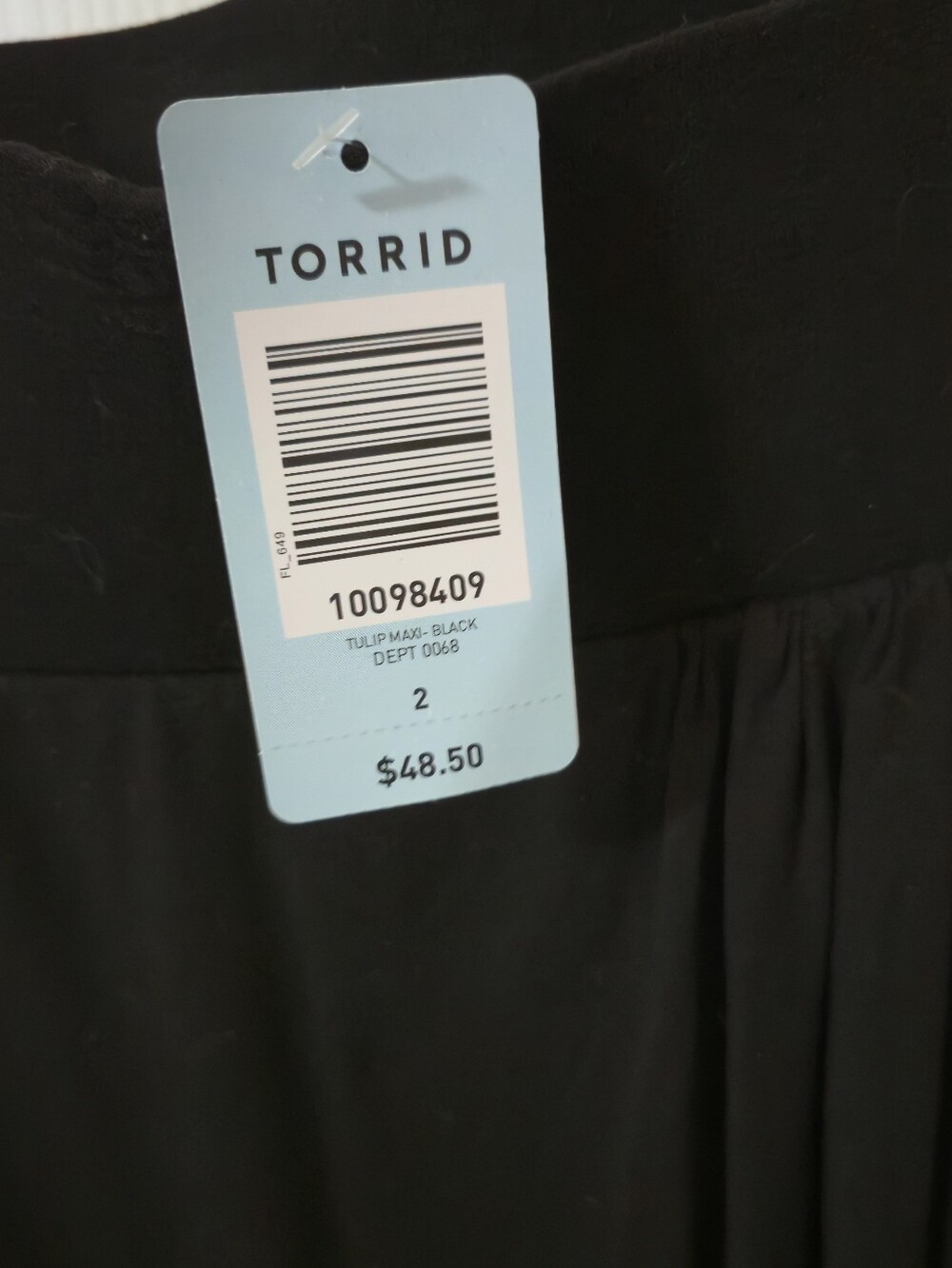 Torrid 2 Black Tulip Maxi Skirt - Picture 3 of 5